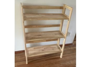 Group Of Five Natural Pine Folding Shelves