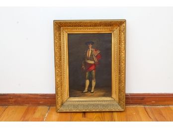 Antique Oil On Canvas Depicting A Spanish Gentleman