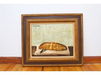 Andre Gomez Monreal Oil On Canvas Titled Bread