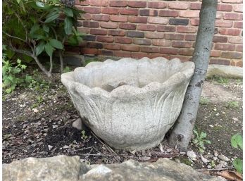 Vintage Cast Cement Planter