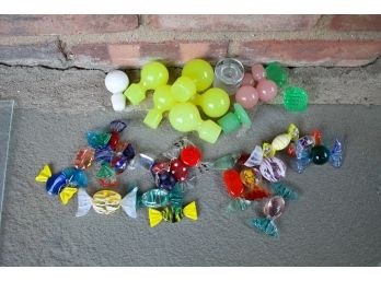 Fun Group Of Glass Colored Candies, Colorful Stoppers