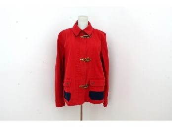 LRL -  Lauren Jeans Co. Red Clip Coat, Size XL