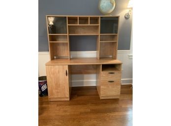 125, Blonde Wood Modern Desk