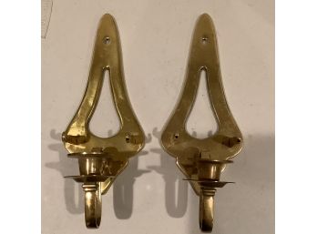 340, Pair Of Brass Sconces, Candle, Not Electric