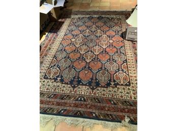 371, Beautiful Persian Rug Or Carpet With Damage To Edge