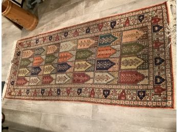 325, Houses Look Carpet, Persian, Hand Hooked, Well Made