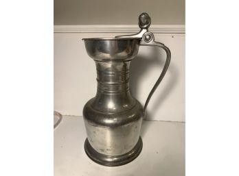 Geneva Acorn Pewter Pitcher Or Jug, Heavy