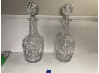 243, Pair Of Waterford Crystal Bottles For Spirits