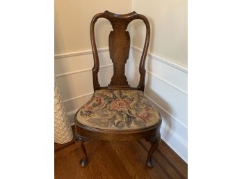 115, Needlepoint Tapestry Chair, Queen Anne