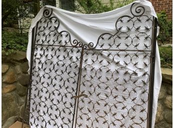 Beautiful Wrought Iron Art Deco Two Door Gate