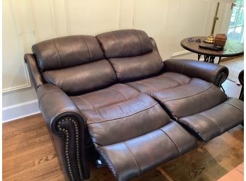 318, Leather Recling Loveseat, Seat Recline Individually