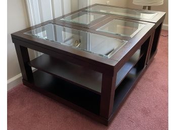 Coffee Table On Wheels- Can Be Broken Into Two Side Tables