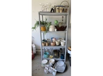 Huge Lot Of Planters, Glassware, And More