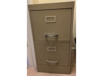 Two Drawer Metal File Cabinet