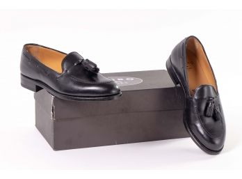 Quero Handmade Shoes ' Perry' Black Rounded Toe Loafer, Men's Size 8.25 (41.5)