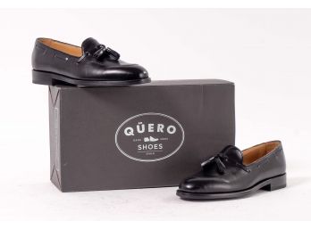 Quero Handmade Shoes 'Perry' Black Rounded Toe Loafer, Men's Size 8.5 (42)