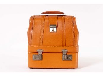 Orange Leather Backpack Case