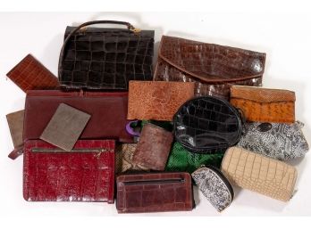 Extensive Collection Of Alligator Leather Purses & Wallets