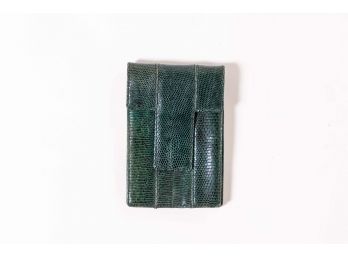 Green Snakeskin Leather Wallet