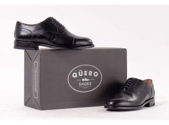 Quero Handmade Shoes Black Oxfords, Women's Size 10 (41.5)