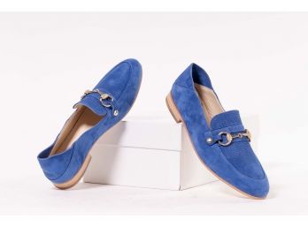 Quero Handmade Shoes 'Hamptons' Bright Blue Suede, Women's Size 6.5 (37)