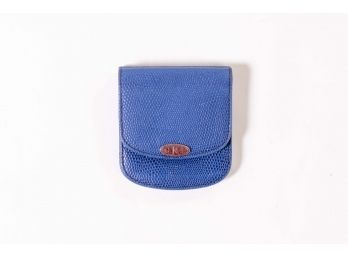 Monogrammed Cerulean Blue Wallet