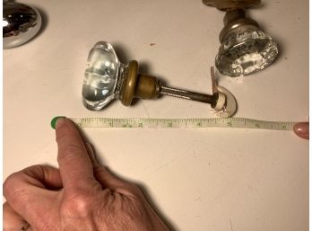 395, Pair Of 4.5' Crystal Doorknobs