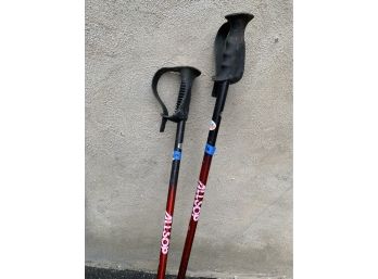 Allsop, 127 CM Ski Poles, Shock Absorbers Red And Black