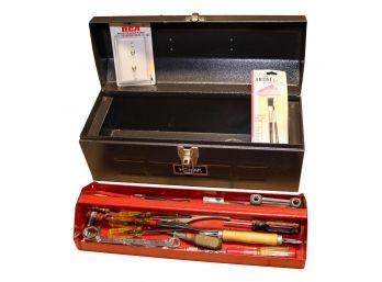 Homak Industrial Steel Toolbox With Removable Tray And Tools