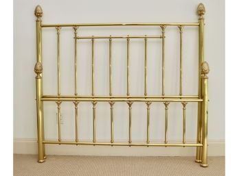 Charles P. Rogers Brass Queen Size Bed Frame With Acorn Detail (Purchased For $4,199)
