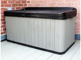 A Suncast Outdoor Storage Box