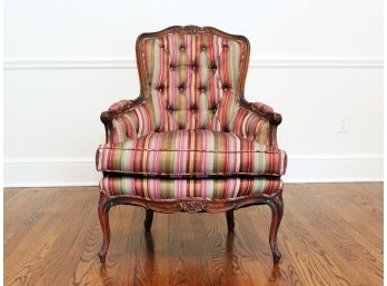 A 19th Century- Inspired French Bergere Upholstered Chair