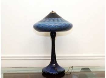 Hand-crafted, Hand-blown Art Glass Table Lamp