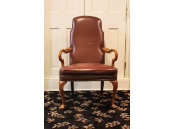 A Mid-Century American Traditional Leather Desk Chair