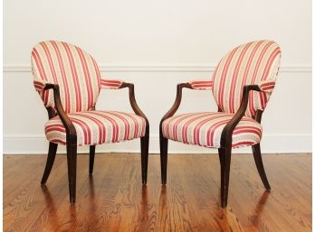 Pair Of Balloon-backed Armchairs