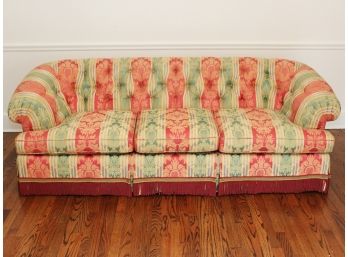 Mid-century Barrel Backed, Rolled Arm Sofa