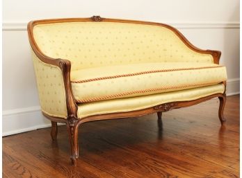 19th Century George III-styled, Carved Wood Framed Settee