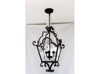 An Elegant French Provincial Wrought Iron Lantern - 2/3