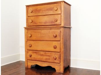 Antique Pine 5-drawer Chest