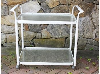 A Beverage Cart On Casters, Designed By Woodard Furniture