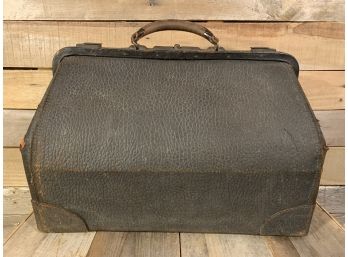 Antique Black Leather Doctors Bag