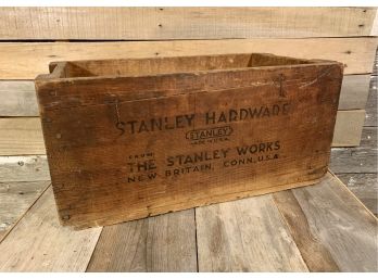 Rare Stanley Hardware New Britain CT Advertising Crate