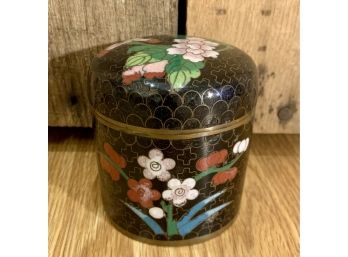 Antique Chinese Cloisonne Tea Caddy