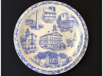 Historic Boston Plate Made By Vernon Kilns For Filenes