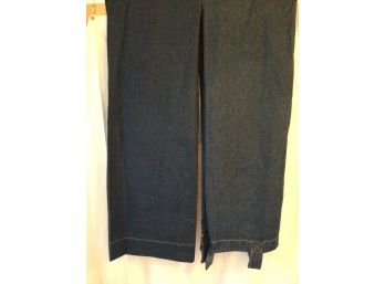 Pair Woolrich Tab Top Denim Drape Curtain Panels