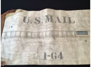 Vintage Canvas & Leather U. S. Mail Sack Bag