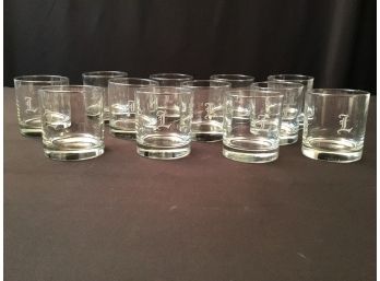 One Dozen Quality Rocks Glasses Monogrammed Barware