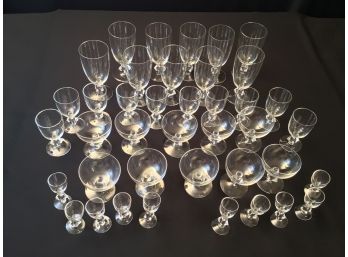 Gorgeous 40 Piece Set Crystal Glassware Glasses Bareware