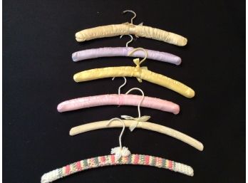 Half Dozen Satin Velvet Crocheted Hangers