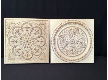 Pair Contemporary Metal Wall Art Decor